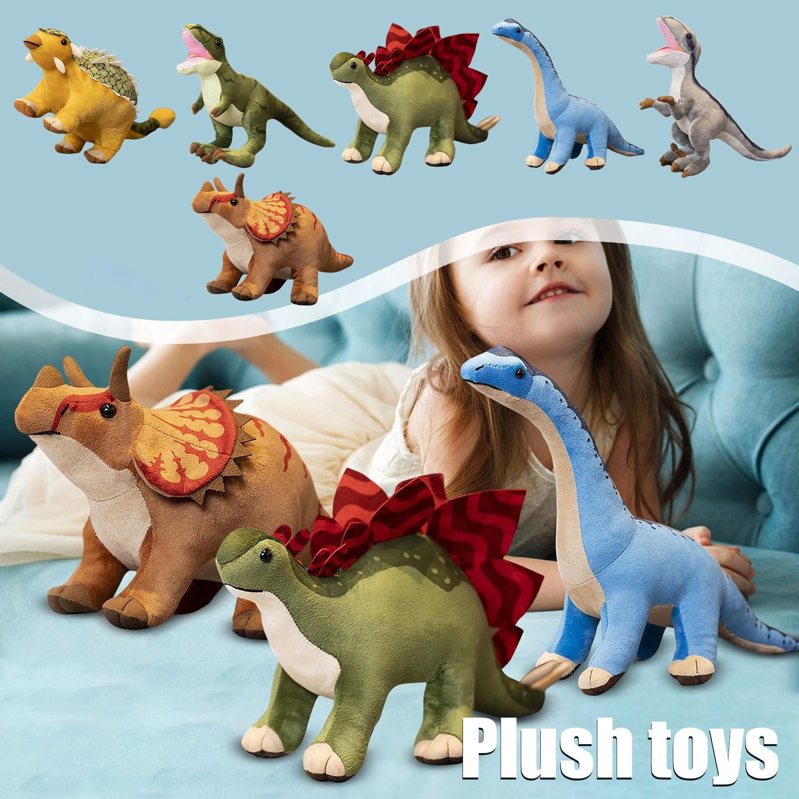 Stuffed Dinosaur Plush Toys Soft Dinosaur Plushie for Student Cuddle Pillow Nursery Decor Multiple Species Birthday Christmas Gift Single Pack
