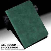 Dteck Embossed Flower Case for Samsung Galaxy Tab A7 Lite 8.7 Inch 2021 (SM-T225 / SM-T220), Premium PU Leather Lightweight Slim Shockproof Protective Cover for Samsung A7 Lite Tablet, green