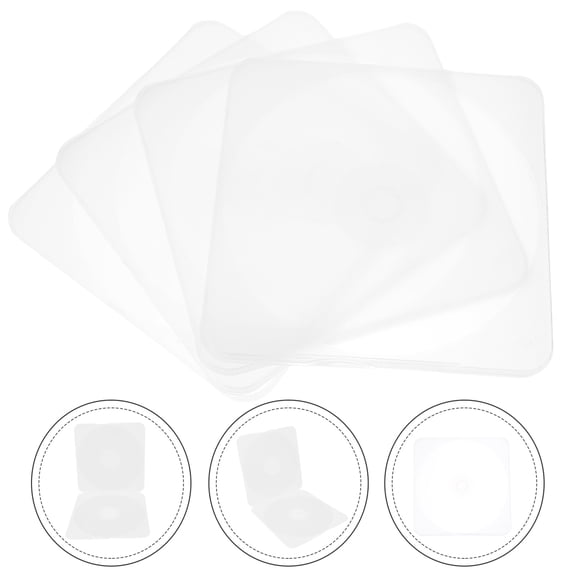 TABLZONE 4pcs Disc Holder Case Plastic DVD Box Storage Transparent for Travel Use