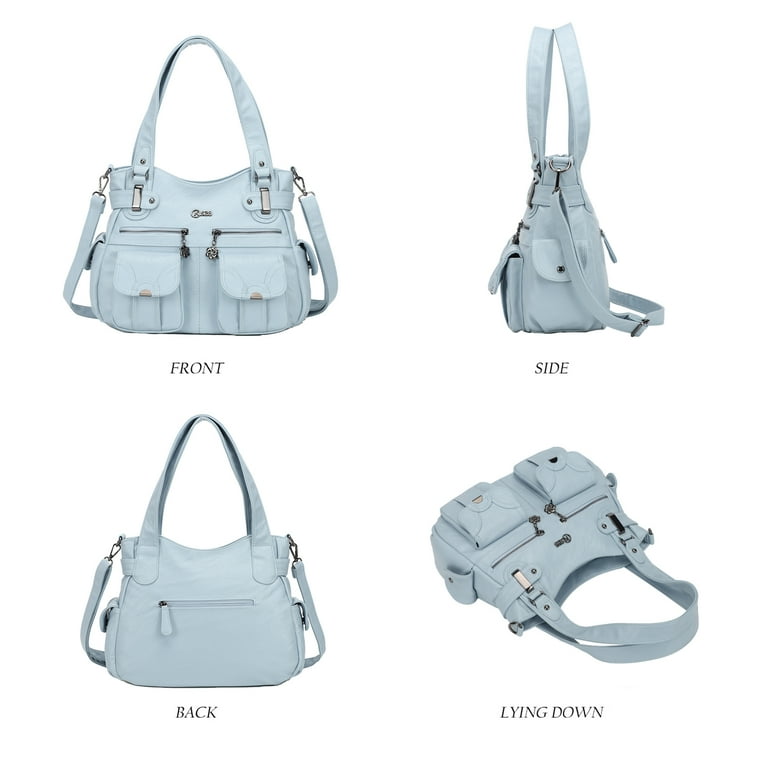 KL928 Women's Leather Shoulder Work Handbag with Multi