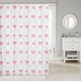thumbnail image 2 of Manfei Cartoon Cute Bow Shower Curtain 72Wx78L,Pink Princess Bowknot Bath Curtain, 2 of 5