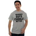 thumbnail image 3 of Bearded Guys Cuddle Better Flirting Men's Big & Tall Crewneck Graphic Tee Brisco Brands 5X, 3 of 5