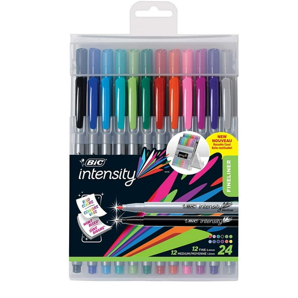 Bic Color Collection Intensity Fineliner Marker Pens, Fine (0.4 mm), Assorted - 5 piece