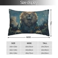 thumbnail image 2 of Fotbe Starry Sky Meditating Lion Funda de Almohada Decorativa Estilo Occidental, Lujo en Algodón, Fundas para Almohadas King, Cojín Estampado para Decoración del Hogar-16"x24", 2 of 6