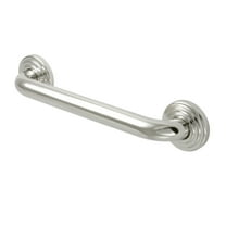 Kingston Brass DR314126 Restoration 12-Inch Decorative 1-1/4-Inch OD Grab Bar, Polished Nickel