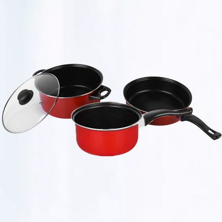 AURARMLET 3pcs Non-Stick Frying Pan Set Cast Iron Cookware Kitchen Utensils for Everyday Cooking