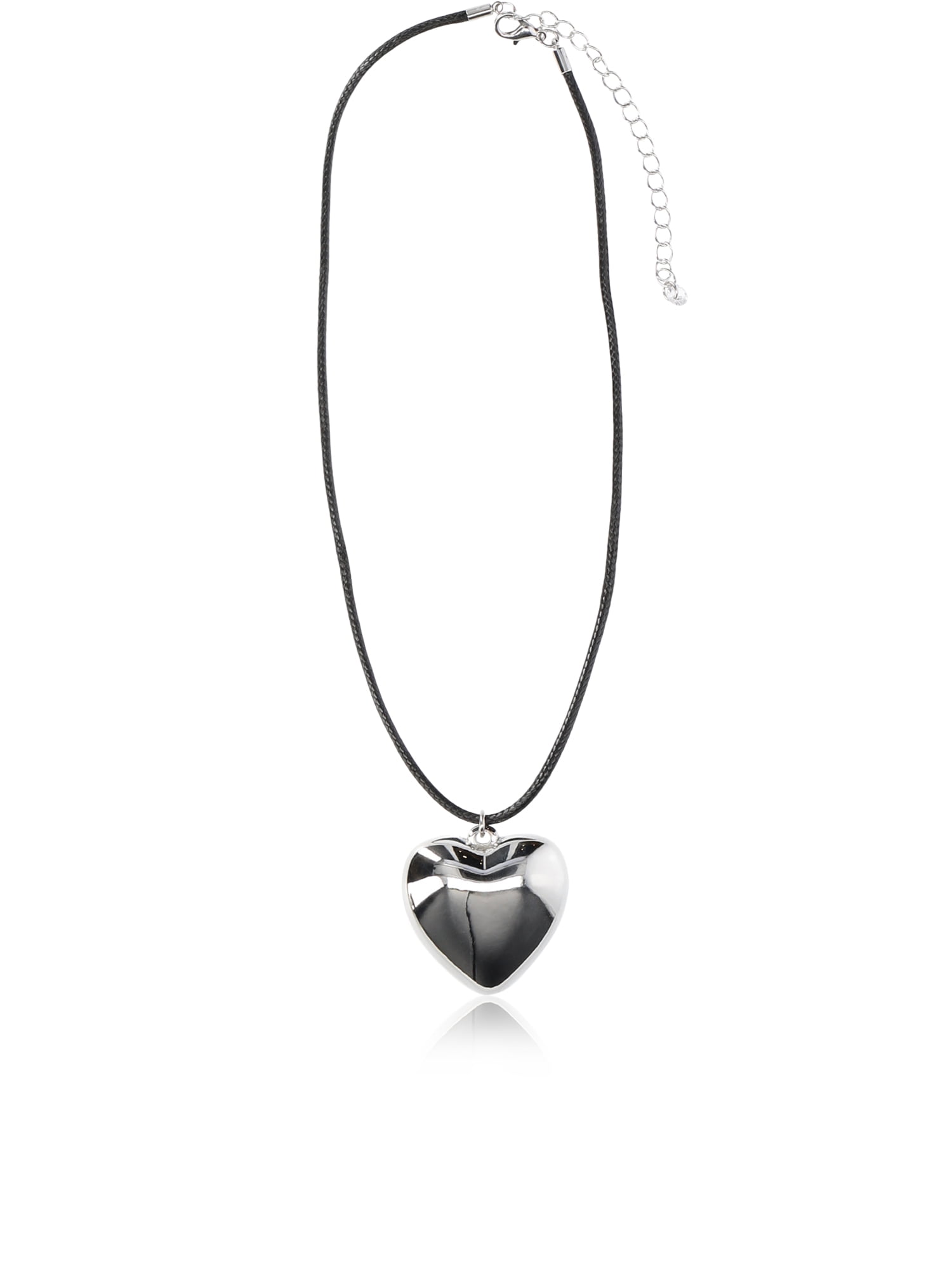 No Boundaries Puff Heart Pendant Necklace, Women’s  (图3)