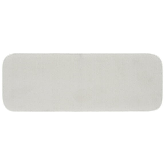 Garland Rug Gramercy Washable Polypropylene White Bathroom Runner, 22” x 60”