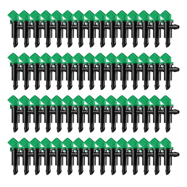 60 aspersores de goteo extraíbles de 4 GPH, emisores de riego con forma de bandera de jardín, para árboles y arbustos.