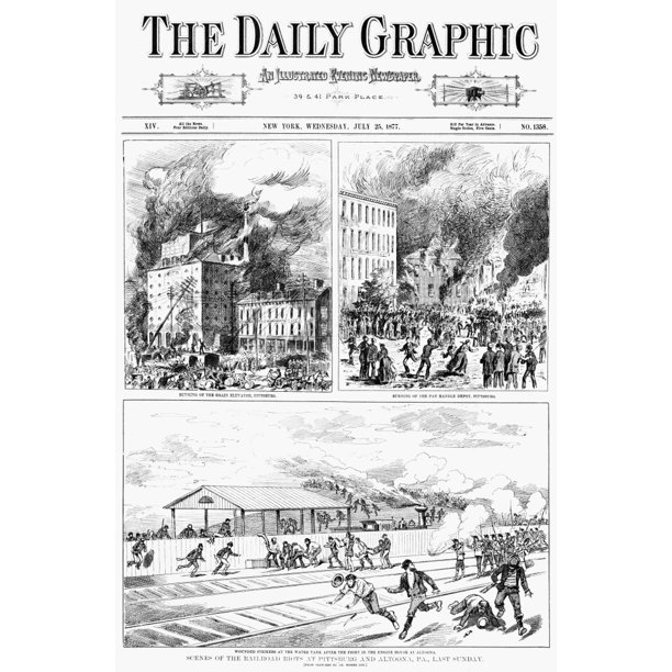 Great Railroad Strike 1877 Nscenes Of The Railroad Riots At