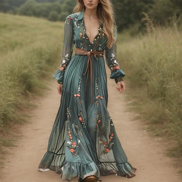 longantii Womens Vintage Western Cowgirl Dresses Lace Deep V Neck Long Sleeve Maxi Dress Vintage Floral Western Dresses Army Green S - Walmart Business Supplies longantii Womens Vintage Western Cowgirl Dresses Lace Deep V Neck Long Sleeve Maxi Dress Vintage Floral Western Dresses Army Green S - Walmart Business Supplies