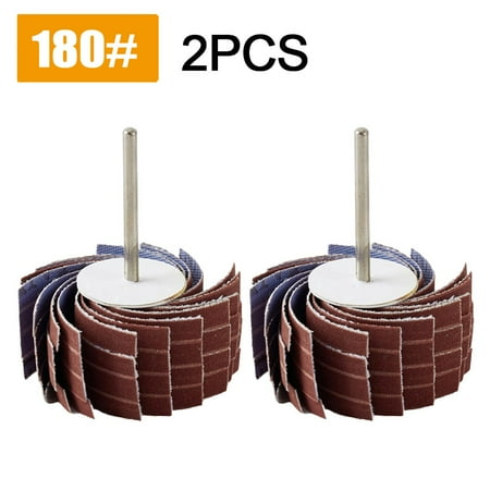 

CPAN 3mm Shank 80-600Grit Grinding Buffing Sandpaper Flap Wheel Rotary Tool Accessory