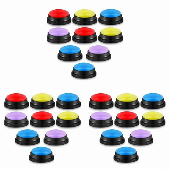 24 PCS Answer Buzzers Button Buzzer Game Show Recordable Classroom for Christmas Team Party