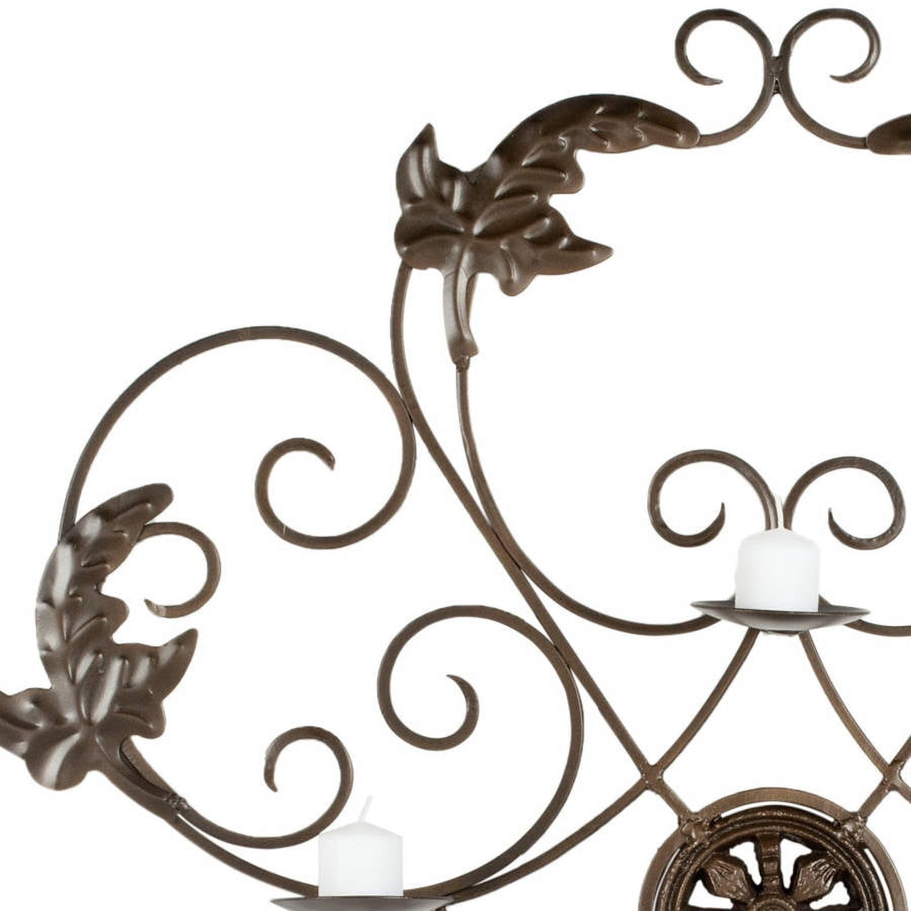 Safavieh 4-Pillar Candle Scrolled Wall D??cor - Brass