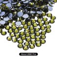thumbnail image 3 of Uxcell 2880 Pcs Hotfix Rhinestones Flatback Crystal Glass Gems SS10 2.9mm Deep Green, 3 of 5