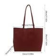 thumbnail image 3 of Jumbo Work Tote 15.94x11.42x4.13in PU Large Shopper Bag Red Black Coffee Brown Spacious Commuter Bag Oversized Satchel Work Bag Business Carryall Heavy Duty Everyday Bag Travel Essential​, 3 of 6