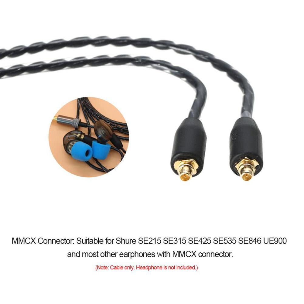 1.2meter OFC Cable Upgrade SHURE SE215 SE535 SE846l UE900 with Mic microphone 