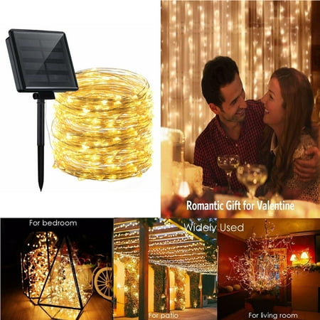 Mpow Solar Powered String Lights, 200 LED Copper Wire Lights, Starry String Lights, 72ft IP65 Waterproof Solar String Lights Outdoor...