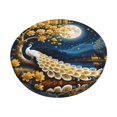 thumbnail image 2 of Round Bar Stool Seat Covers, Moonlit Golden Tree Peacock Elastic Round Chair Cover Stool Seat Slipcover Bar Stool Cushions Round Pad for 12-14 inch, 2 of 7