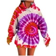 thumbnail image 2 of JUSLIO Womens Hoodies Hooded Tie Dye Sweatshirts Casual Comfortable Everyday Long Sleeve Sweatshirts, 2 of 5