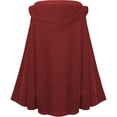 thumbnail image 5 of SAWOBUUN Women Little Red Riding Hood Cape Velvet Cloak Halloween Party Dress Up Outfit for Adult, 5 of 6