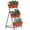Brick Red, variant on Vertical Garden Planter 3 Tier Raised Garden Bed Herb Planter Outdoor Standing Garden Planter Box with Drainage Holes Removable Tray for Patio Balcony Porch Grey