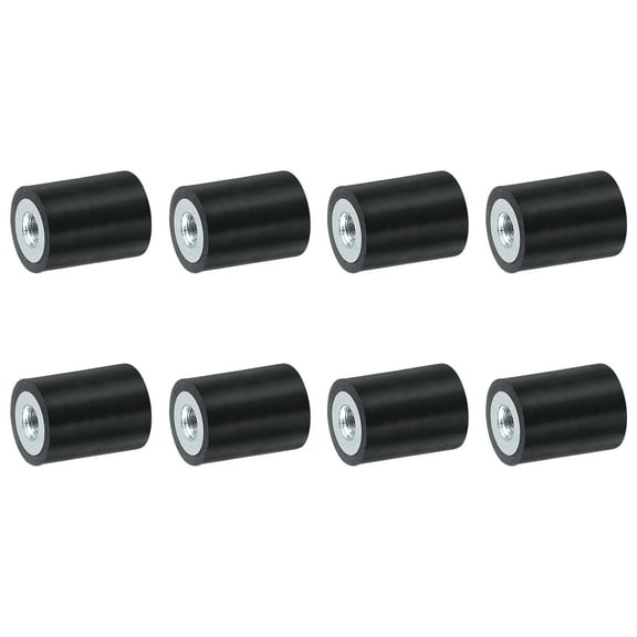 Uxcell 8Pack 15 x 20mm Rubber Female M5 Thread Isolator Replaces Anti Vibration Pads Flat