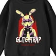 thumbnail image 2 of Five Nights At Freddy's Glitchtrap Crew Neck Long Sleeve Youth Black Sweatshirt-Small, 2 of 7