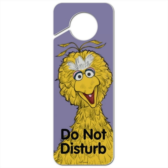 Sesame Street Vintage Big Bird Plastic Door Knob Hanger Sign