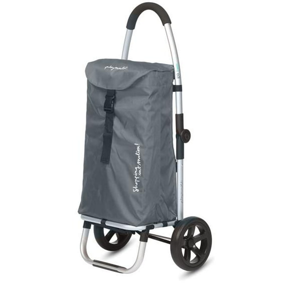 Playmarket 24916DCH-223 Go Two Chariot de Courses Compact, Gris