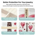thumbnail image 3 of Valentine's Day Travel Portable Square Jewelry Box: Storage Box, Decorative Box, and Jewelry Stand for Rings, Earrings, Necklaces, Bracelets, and More – Ideal for Girls and Women, 3 of 6