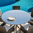 thumbnail image 6 of Blue Striped Round Tablecloth, Fitted Table Cover with Elastic for 55"-60" Round Tables, Modern Minimalist Ombre Vertical Stripes Table Cloth Outdoor Indoor Dinning Party Waterproof Tablecloths, 6 of 7