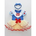 thumbnail image 5 of QEFJNO 3-18M Baby Girl Princess Dress Up Clothes Newborn Birthday Party Tulle Dresses with Headband, 5 of 8