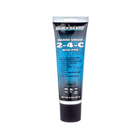 Quicksilver 802859Q1 2-4-C Marine Grease w/ Teflon, Multi-Purpose Marine Lubricant, 8 oz. Tube