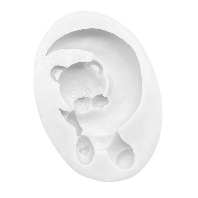 Valentines Day Bear Silicone-Molds For Baby-Shower Cake-Topper Decoration  Love Bear Card Fondant DIY-Baking Cookie Candy Mould-silicone