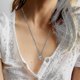 thumbnail image 5 of Collar con dije de disco con gestos de mano en plata de ley 925 shaofei regalo rock on, 5 of 5