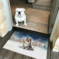 thumbnail image 2 of Hello Winter Shetland Sheepdog Welcome Snowy Night Watercolor Vintage Doormat Sheltie Dog Lover Gifts Indoor Outdoor Welcome Mat - 01011, 2 of 5