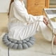 thumbnail image 4 of Alfombra de tatami para sala de estar con diseño acolchado, cojines redondos, adecuados para diversas sillas, color gris, 4 of 6