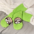 thumbnail image 6 of Women's Cute Fuzzy Cozy Super Warm Soft Animal Indoor Outdoor Cabin Crew Socks, Assortment A, 5 Pairs, 6 of 8