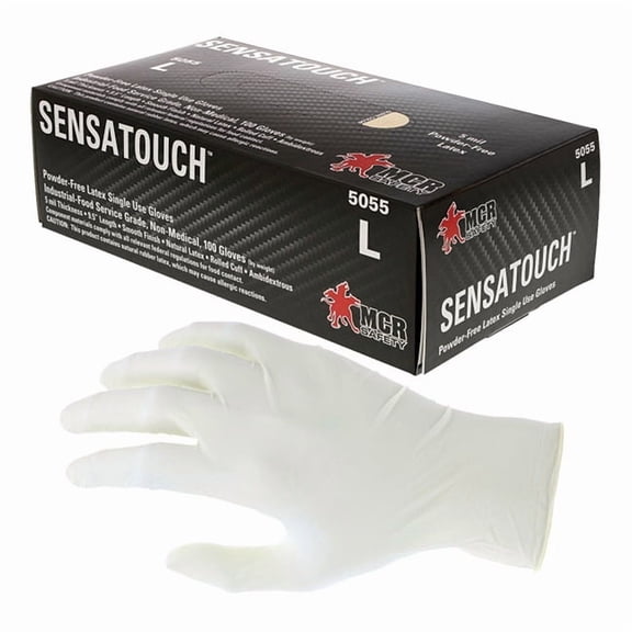 MCR Safety® SensaTouch™ Industrial/Food Grade Disposable Latex Gloves