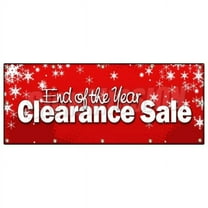 48 x 120 in. End of the Year Clearance Sale Banner Sign - Blow Out 50 Percent Off