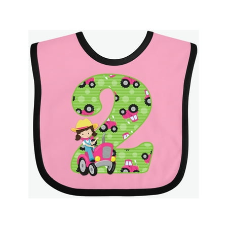 

Inktastic Tractor Girl 2nd Birthday Gift Baby Girl Bib