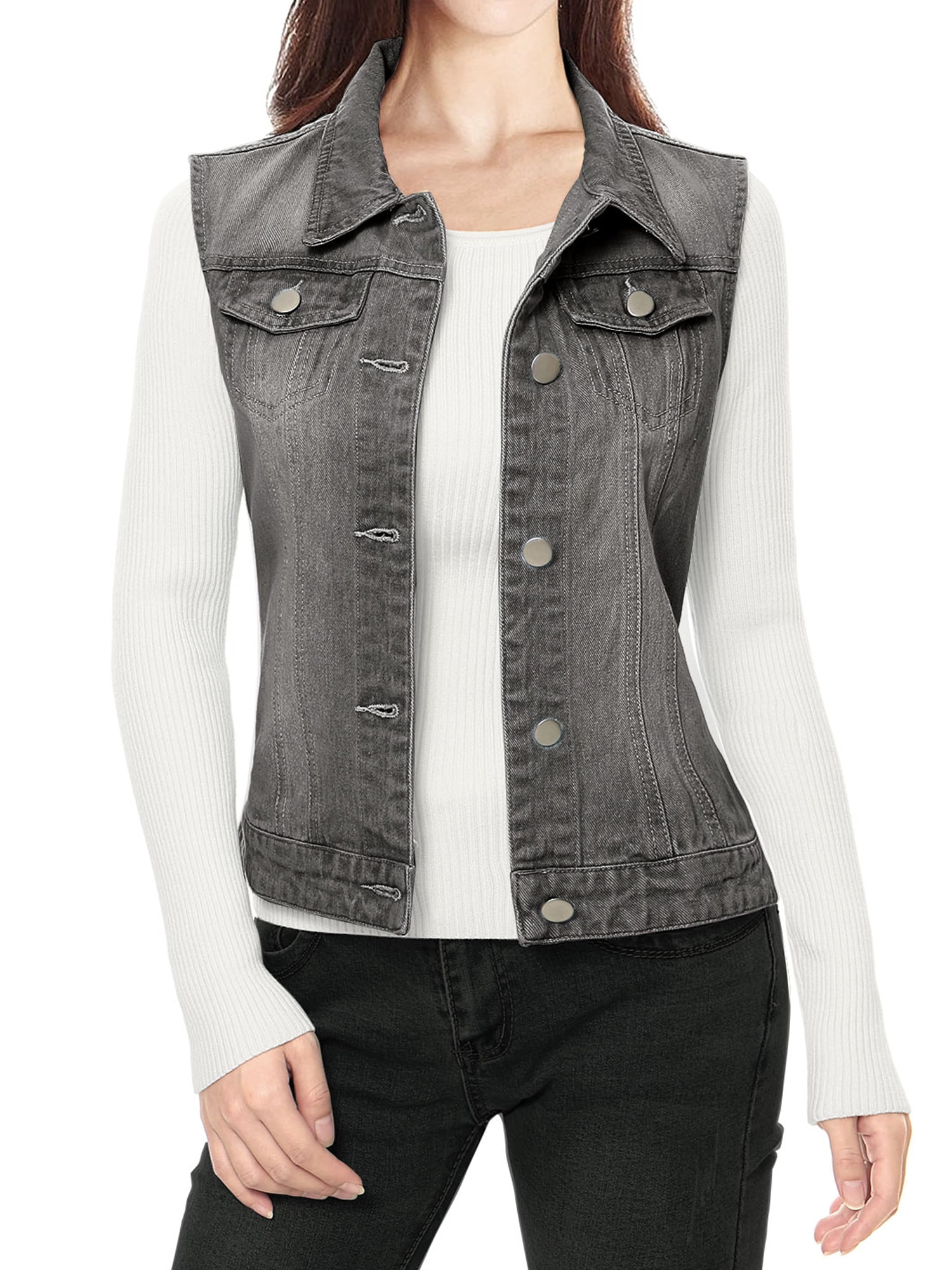 walmart womens denim vest