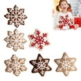 thumbnail image 2 of 3D Snowflake Christmas Decorative Throw Pillows, Christmas Snowflake Throw Pillows, Cute Winter Plush Pillow, Living Room Bedroom Decor, Christmas Decoration, 2 of 4