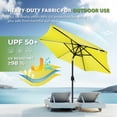 thumbnail image 6 of Scafild | 7.5FT Meteor Shower Lights Patio Umbrella, Outdoor Table Umbrella with 108 LED Solar Lights, Push Button Tilt and Crank, Market Umbrella for Garden, Deck, Backyard, Pool - Yellow, 6 of 9
