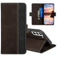 thumbnail image 1 of Allytech Wallet Case for Samsung Galaxy S22 5G 2022, Magnetic Closure Flip PU Leather Case with RFID Block Card Slots Viewing Kickstand Shockproof Protective Case for Galaxy S22 6.1" 2022, Coffee, 1 of 6
