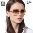 thumbnail image 6 of Ray-Ban RB1973 SQUARE II Square Shaped Non-Polarized Sunglasses for Women - Includes Official RAYBAN Eyewear Kit - Ideal Formal & Casual Wear Sunglasses - Light Brown Gradient Lens, 6 of 7