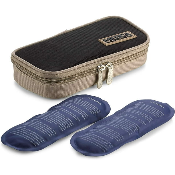 Insulin Cooler Travel Case Insulated Portable Diabetic Pouch with 2
