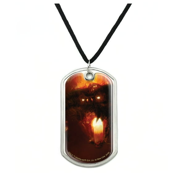 The Lord of the Rings Balrog Character Military Dog Tag Pendant Necklace with Cord