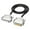 1m-male to female, variant on D-SUB 25PIN RS232 DB25 Male Female Interfaces Cable 26AWG Flexible and Double Shielded PVC Cord Black